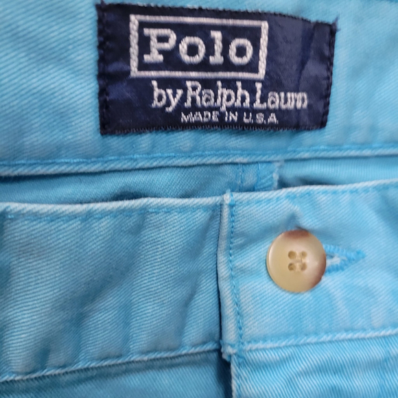 Polo Ralph Lauren Vintage Pleated Front Blue Shorts Men's 38 Inseam 7" - Picture 5 of 5